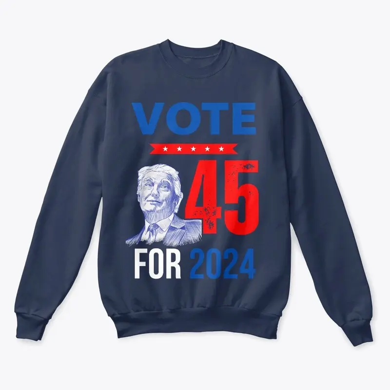 Vote 45 for 2024 Apparel - Tees and More